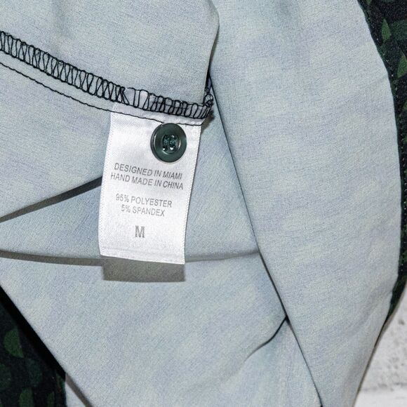 CAPELLE Miami Men's camp Collar Tailored shirt in green Medium - Picture 6 of 6